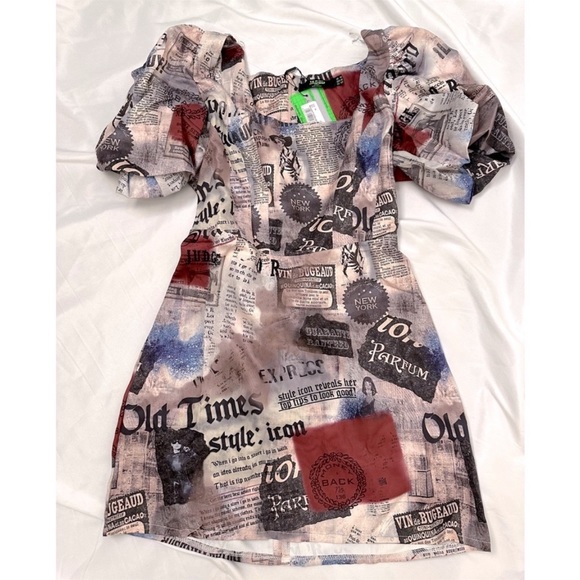 Jaded London Newspaper Dress - Picture 6 of 6